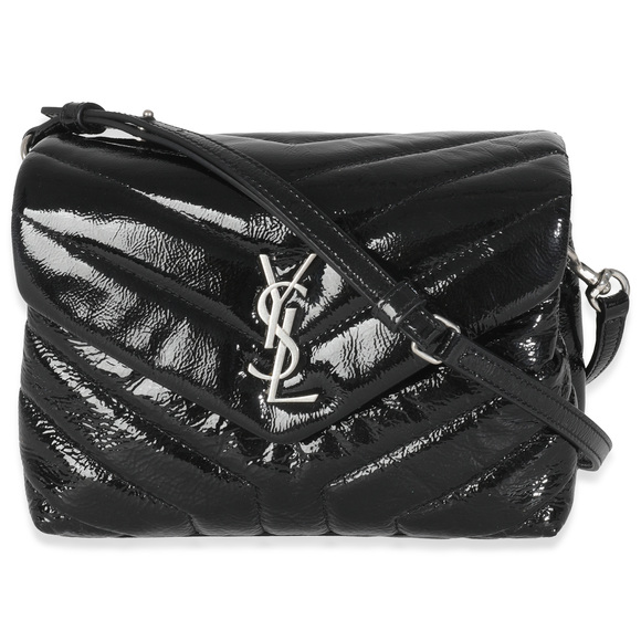 Saint Laurent Black Quilted Patent Toy Loulou - Picture 1 of 8
